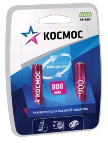 Аккумулятор Космос R03 NI-MN 900мА.ч BP-2 (блист.2шт) AAA картинка 